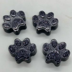 Puppy Dog Paw Print Glitter Magnets Set of 4 Bundle and Save!